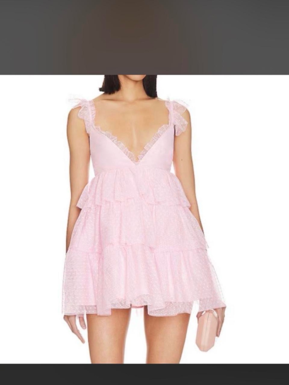 NWT Revolve More to Come pink tulle ruffled dress large